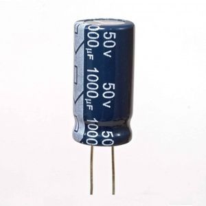خازن الکترولیت 1000 میکرو فاراد جی دبلیو کو کد 50v بسته 10 عددی